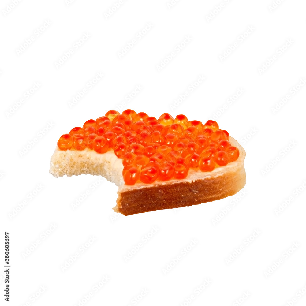 sandwich with red caviar sandwich with red caviar