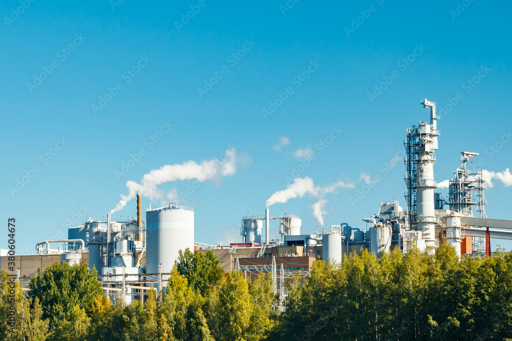 Kouvola, Finland - 15 September 2020: Upm Kymi factory in Kuusankoski.