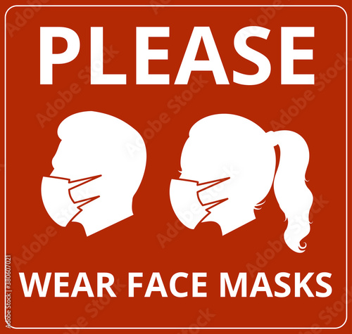 Red warning coronavirus safety sign vector