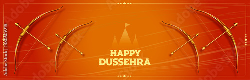 indian style happy dussehra festival banner design