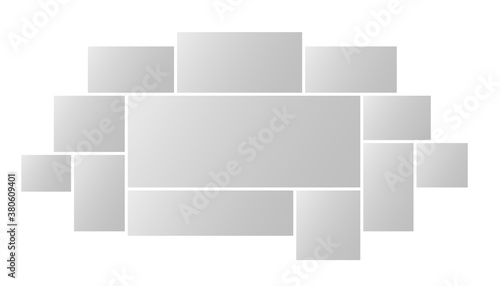 empty collage frames templates for photo and images