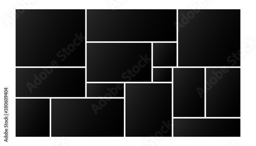 rectangular photo collage frame for images