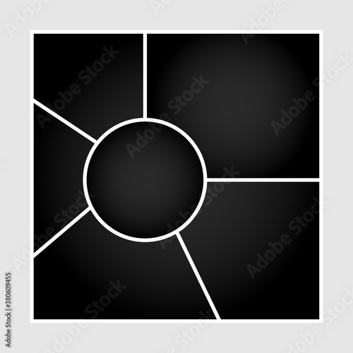 empty photo frame mood board collage template