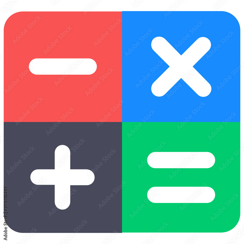 Fototapeta premium Style of calculations vector, editable icon 