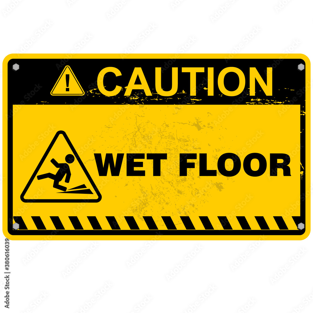 Fototapeta premium Caution, wet floor