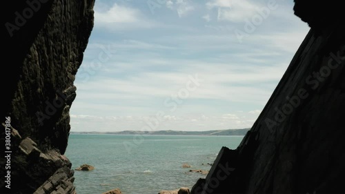 View of Blackchurch rock in Cornwall photo