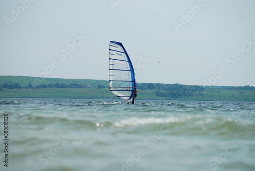 windsurfer on the lake, Ukraine