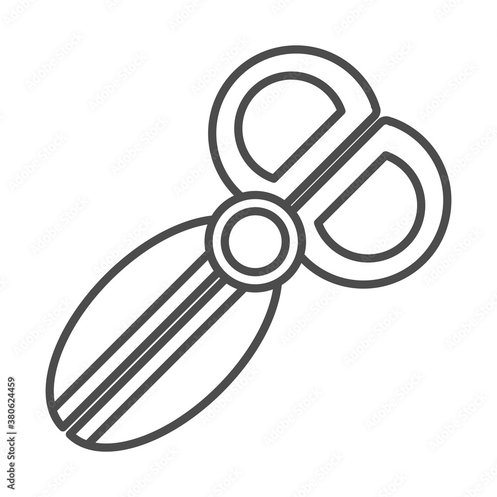 scissors cutting tool element line icon style scissors cutting tool element line icon style