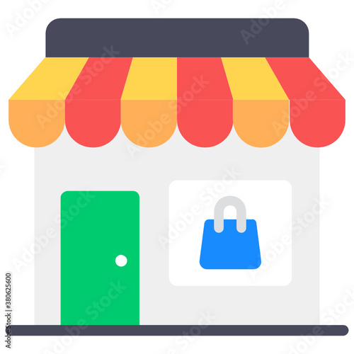 
Style of shop vector, flat icon 
