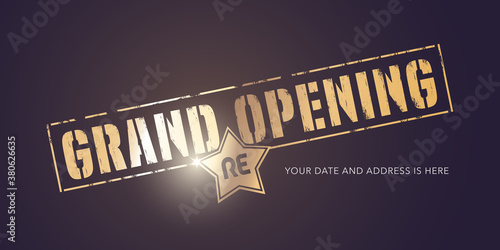 Grand opening or re-opening vector illustration, background for new store