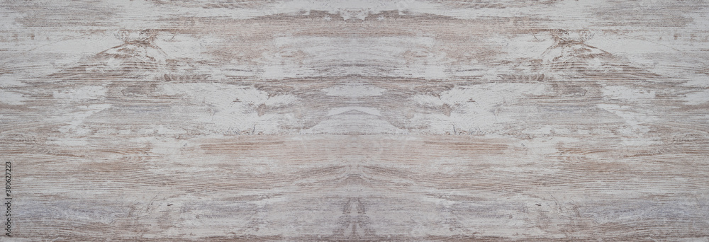 Naklejka premium White wood texture background, long wood panel