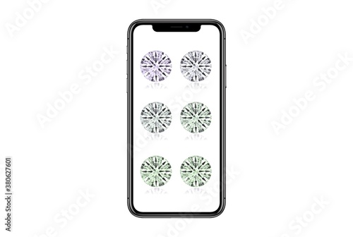 Solitaire Diamond Color Shades in Smart Mobile