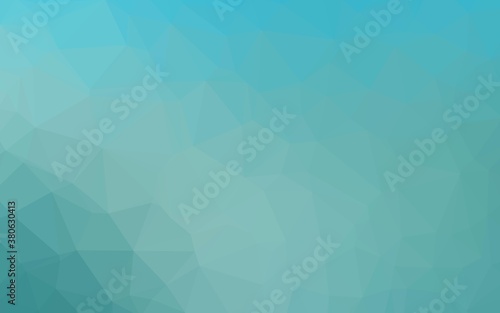 Light BLUE vector polygonal template. Colorful illustration in Origami style with gradient. The best triangular design for your business.