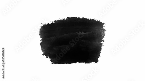 Long hand drawn isolated paintbrush stripe with dirty black color esp 10 vector illustration
