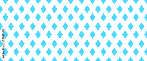Oktoberfest background frame with bavarian style. October fest party. Blue Harlequin or Argyle style. Gingham fabric pattern. Diamonds patterns. Bavaria flag. Beer festival, folk festival