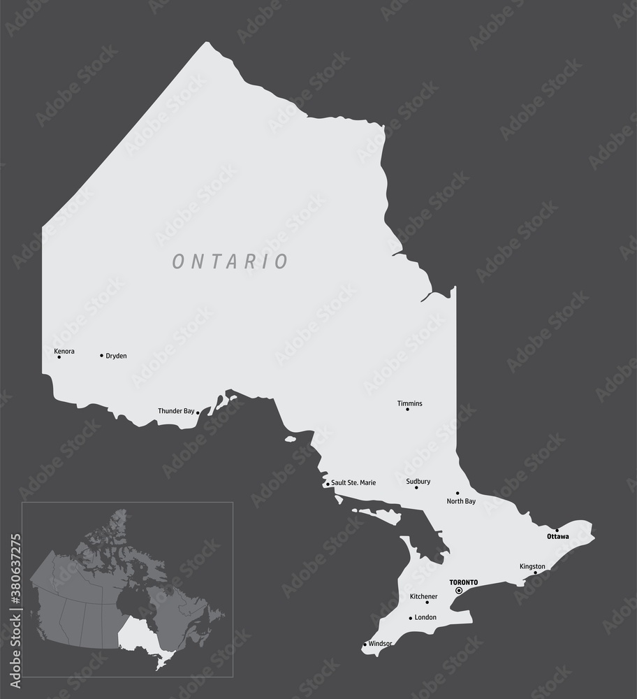 Ontario province map
