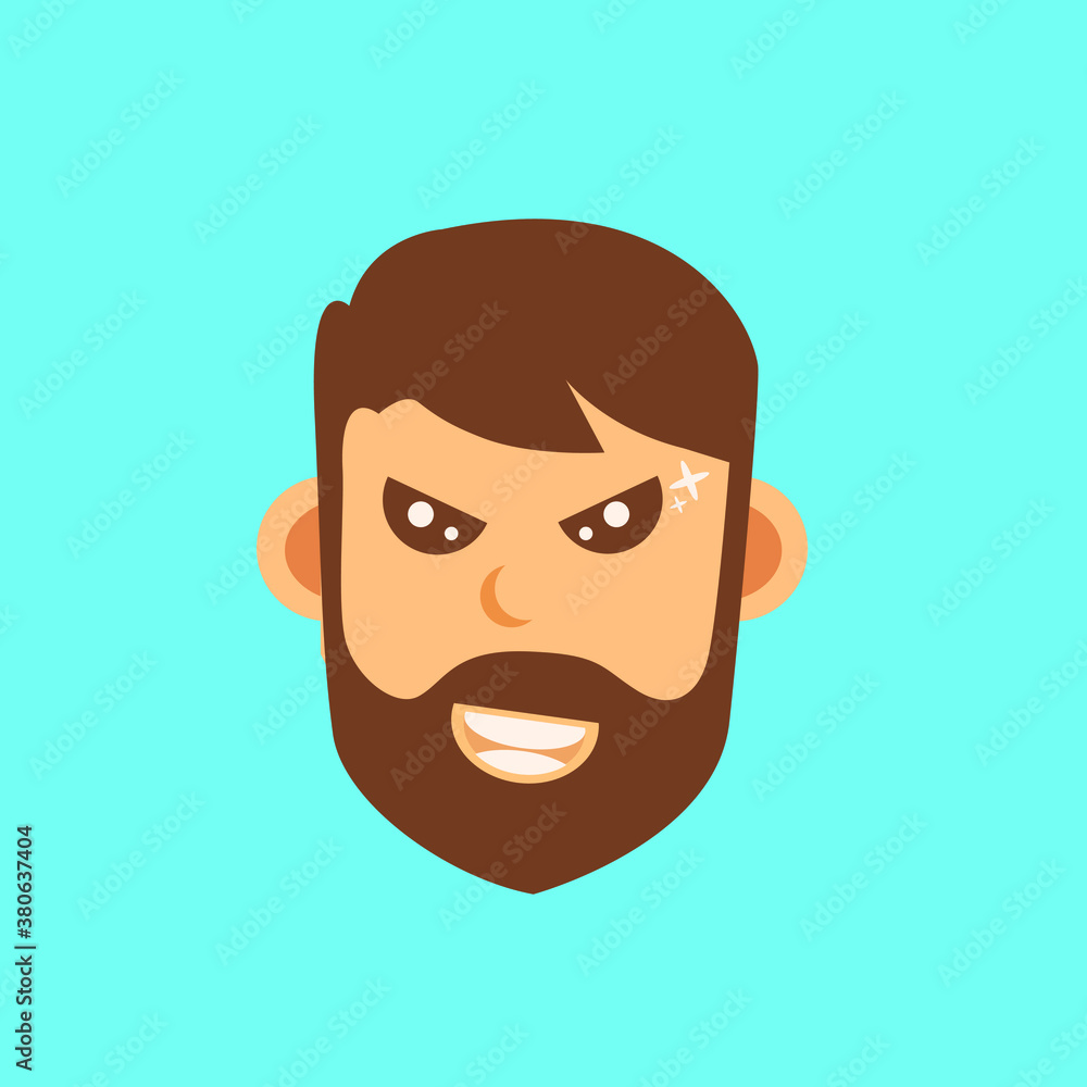 cartoon character angry face illustration 