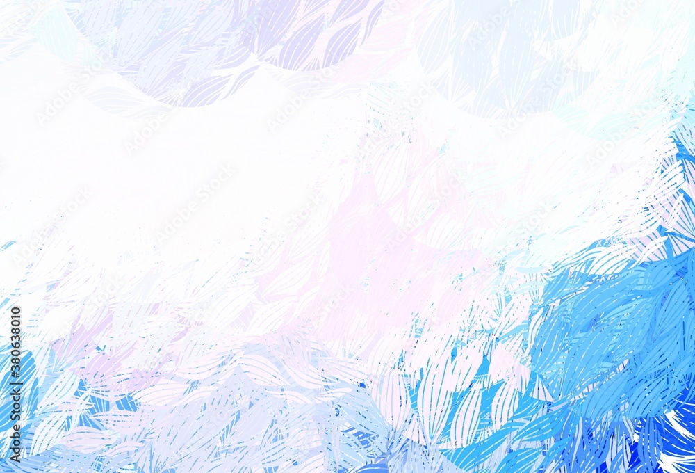 Light Pink, Blue vector texture with abstract forms.