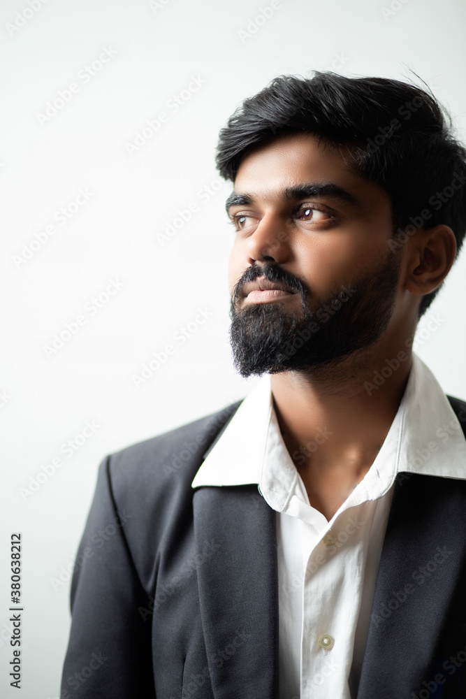 simple Indian boy portrait in western coat simple Indian boy portrait in western coat