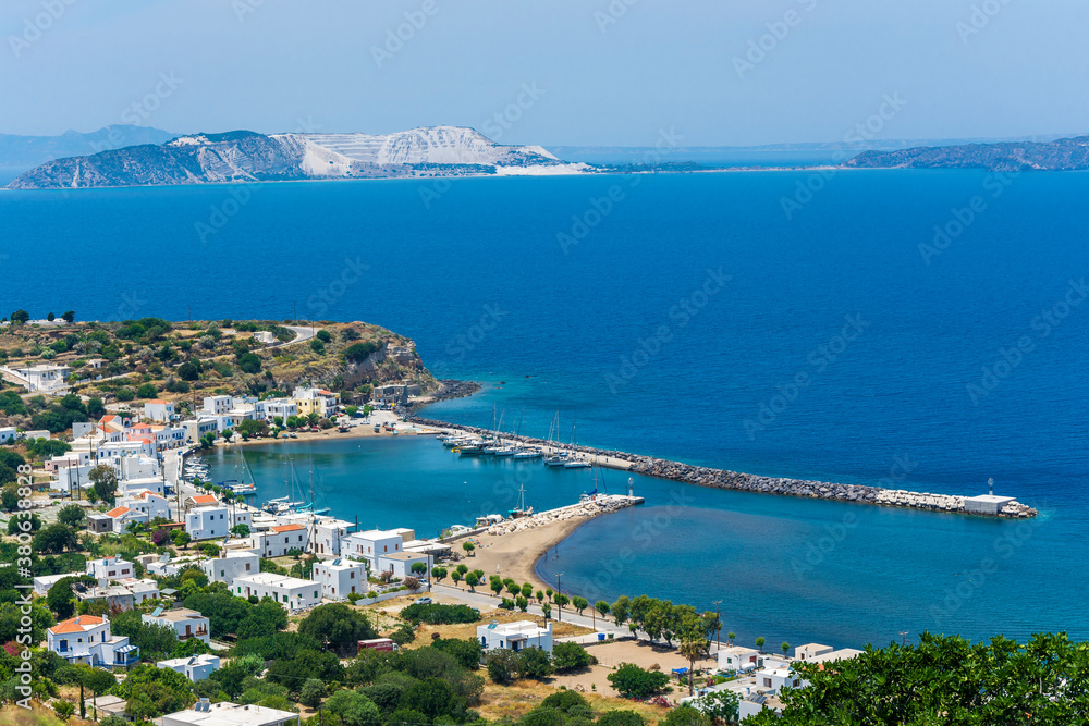 Pari Village view in Nisyros Island. Nisyros Island is populer tourist destination on Aegean Sea.