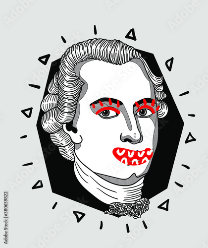 Crazy red style.  Immanuel Kant