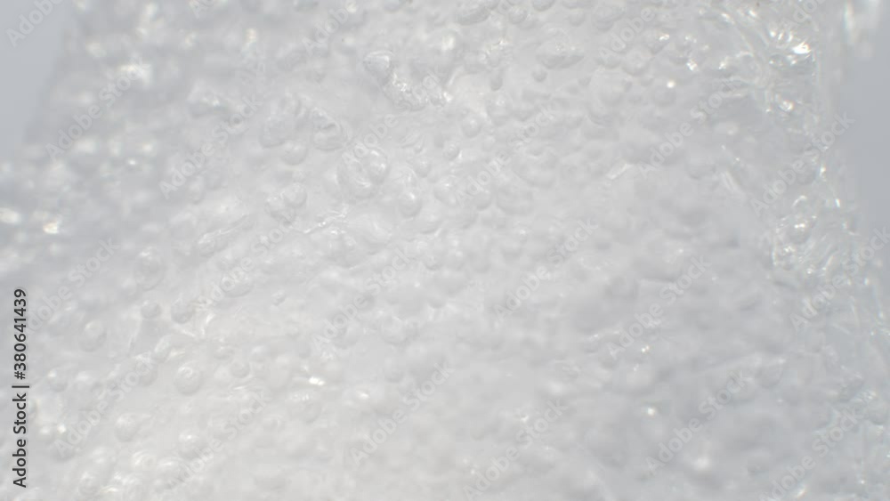 Frozen water molecules in ice.
Frozen water molecules in ice.