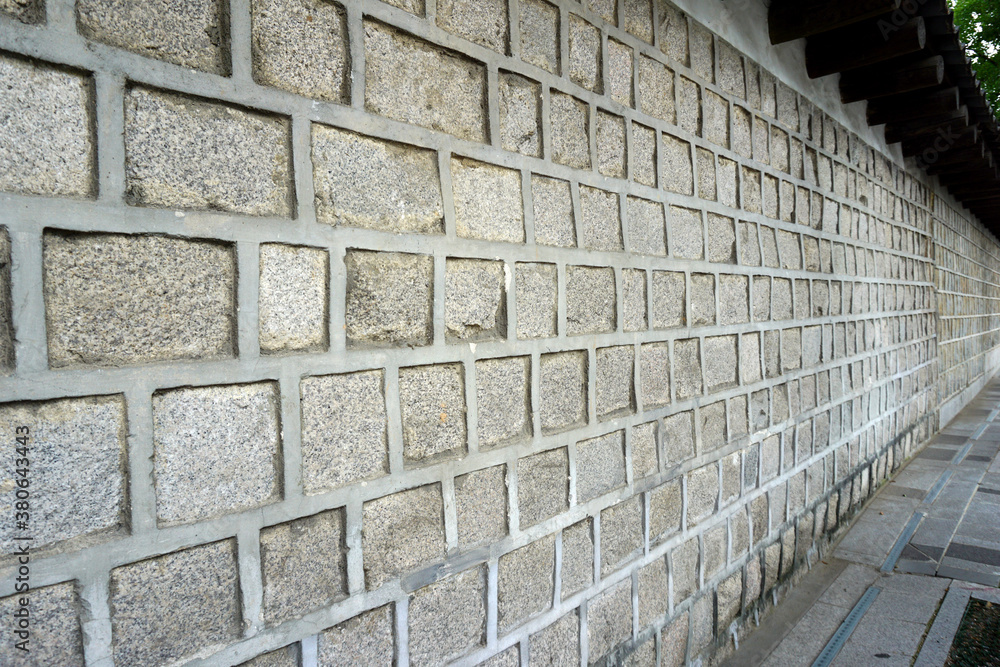 Stone wall of Korean palace Stone wall of Korean palace