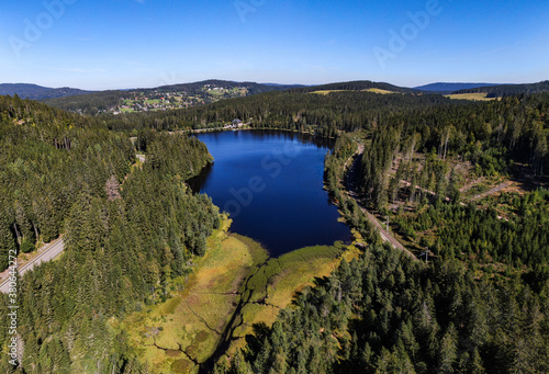 Aerial photography of Black Forest, located in Southern Germany.