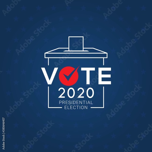 Presidential election day 2020 United States of America. USA debate of president voting 2020 vector illustration