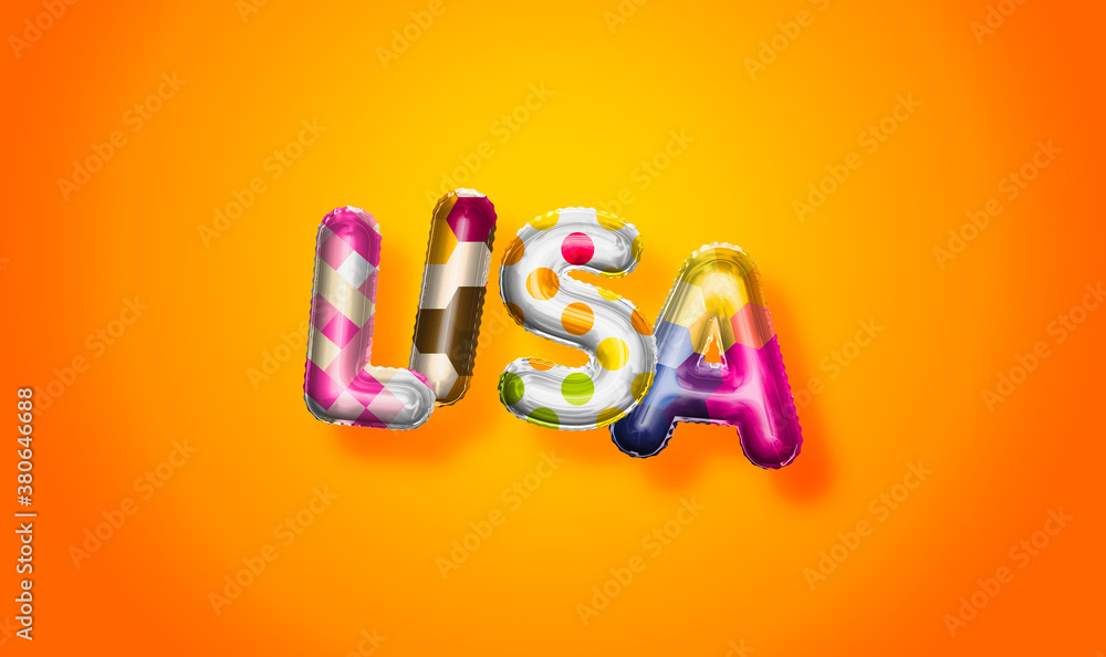 Lisa female name, colorful letter balloons background Lisa female name, colorful letter balloons background