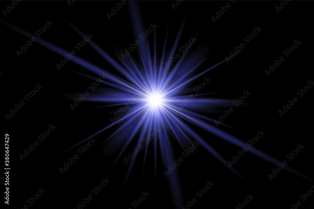 glowing light burst explosion. decoration with ray sparkles