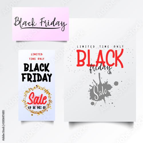 Black friday. Sale - Vertical  Horizontal Square Banner