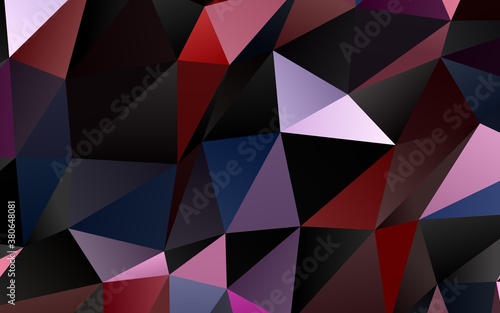 Dark Black vector triangle mosaic texture. Geometric illustration in Origami style with gradient. Completely new template for your business design.