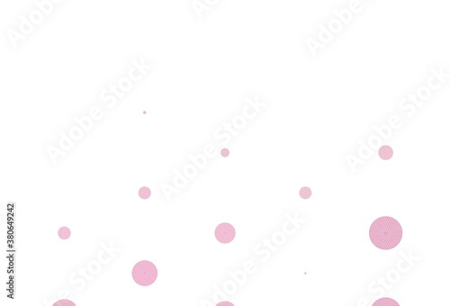 Light Pink vector template with circles.