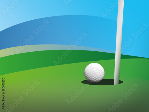 Foto "Hole in one" putting green