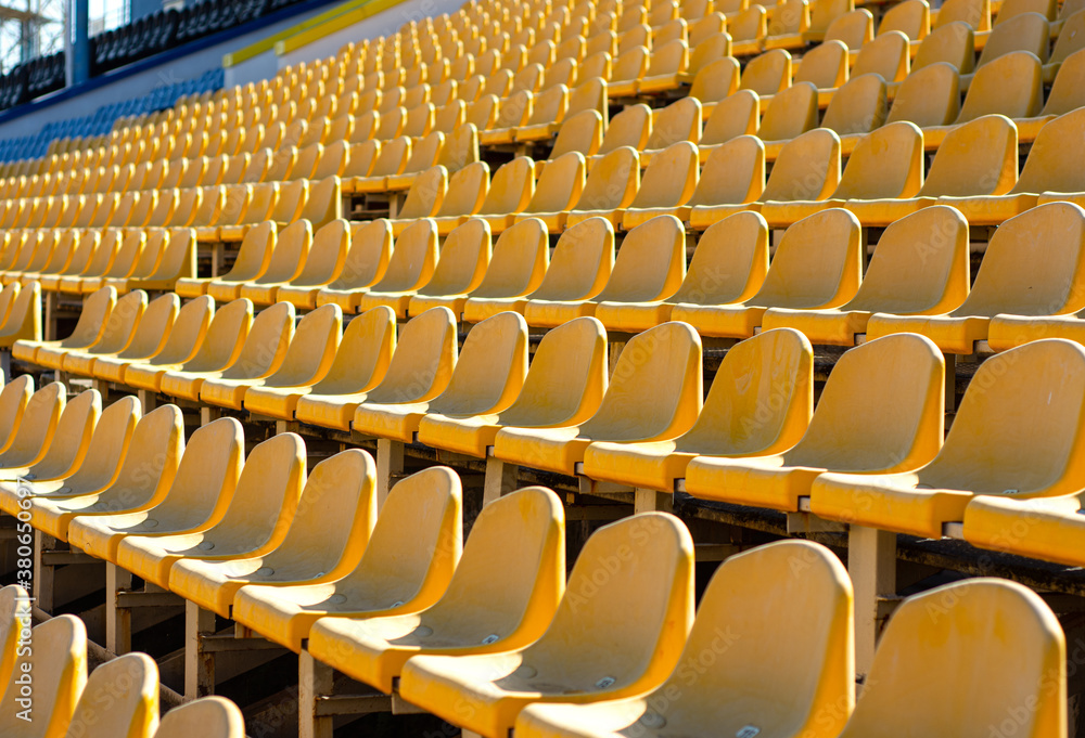Obraz premium Empty stadium seats