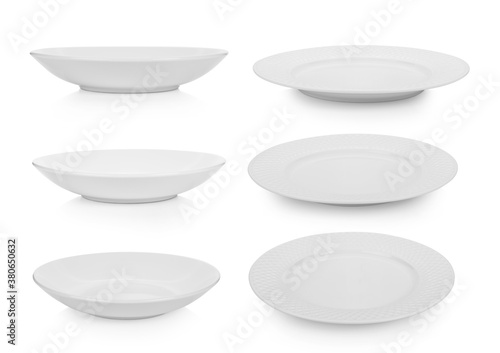 plate on white background © sommai