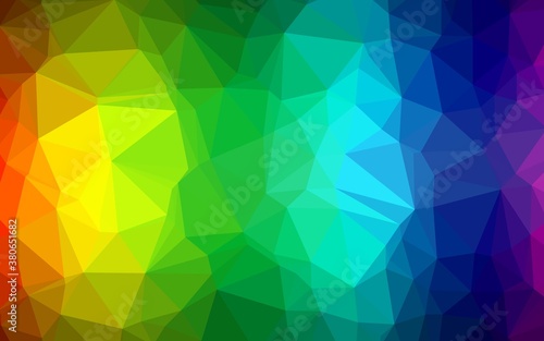 Light Multicolor  Rainbow vector abstract polygonal cover. A sample with polygonal shapes. Elegant pattern for a brand book.