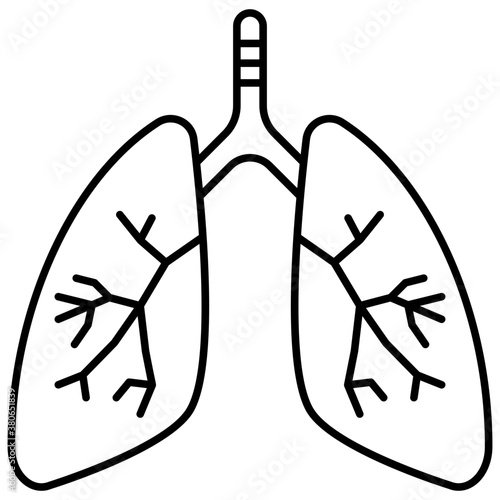 Human Lungs Vector