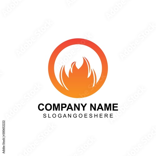 Fire flame logo Template vector, for logo Oil, gas and energy