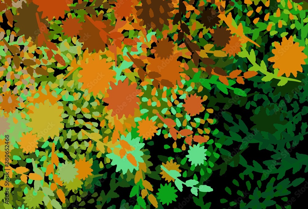 Dark Green, Yellow vector backdrop with memphis shapes. Dark Green, Yellow vector backdrop with memphis shapes.
