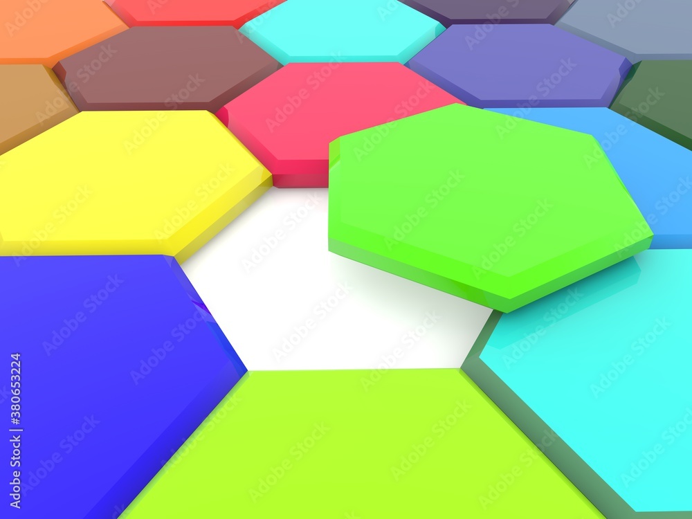 Colored cells on a white background Colored cells on a white background