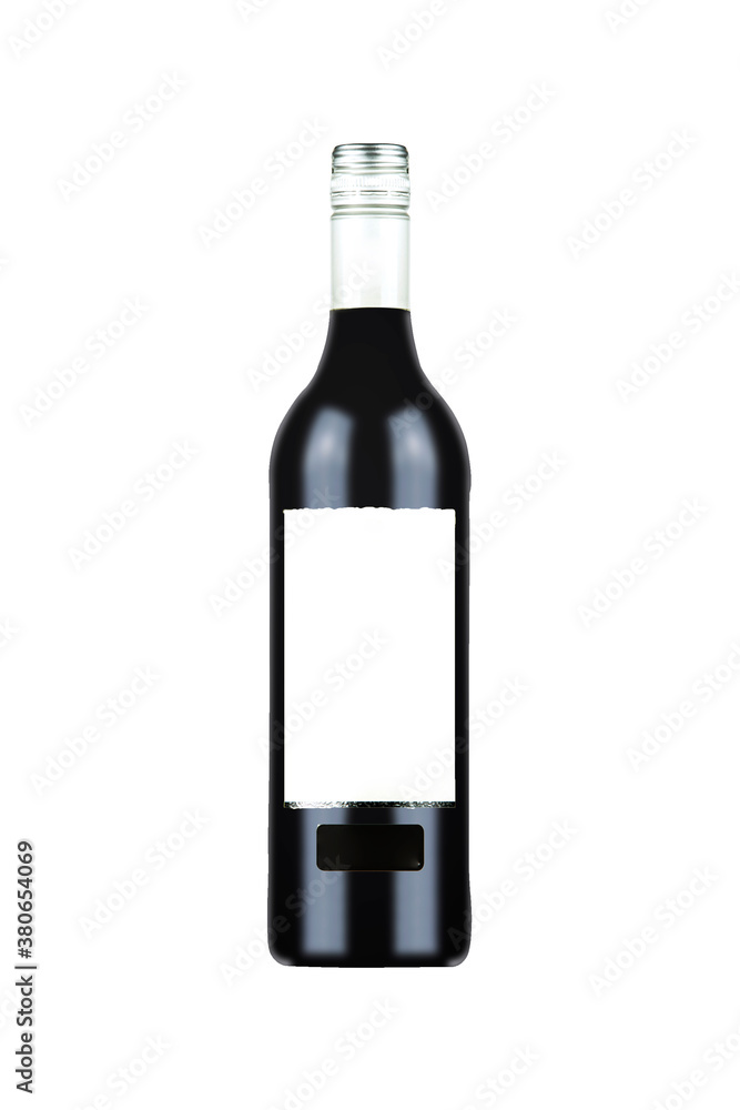 front view wine bottle isolated white background front view wine bottle isolated white background