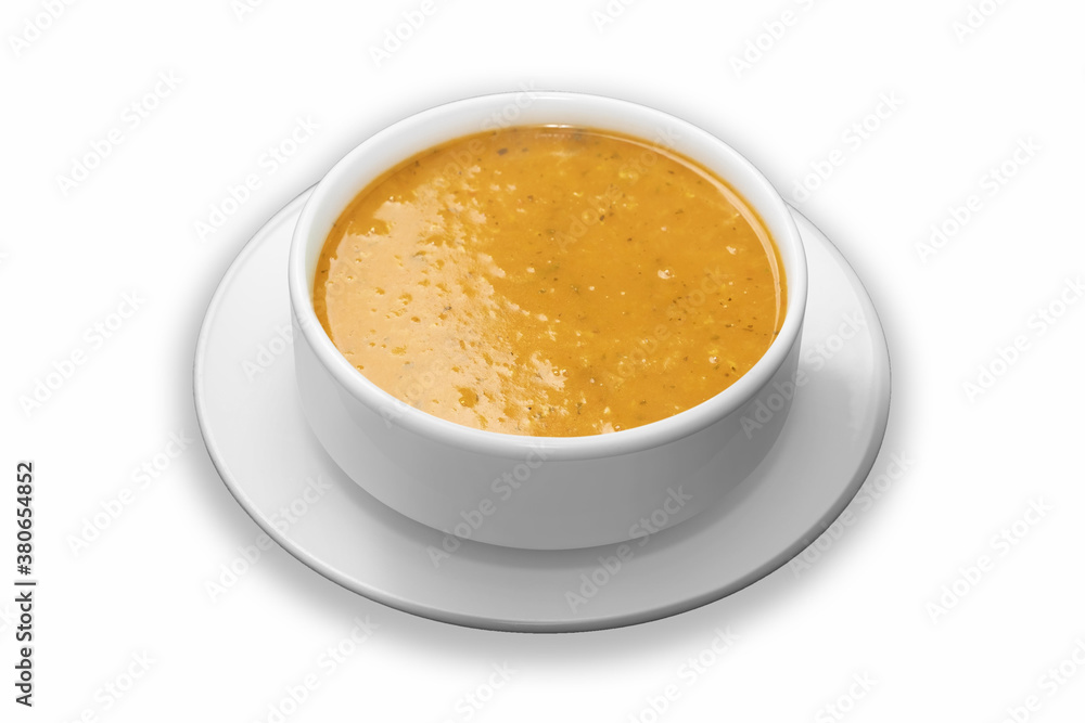 top view soup isolated white background top view soup isolated white background