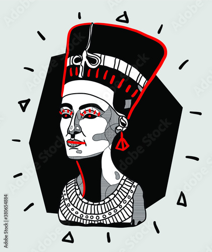 Crazy red style. Nefertiti.