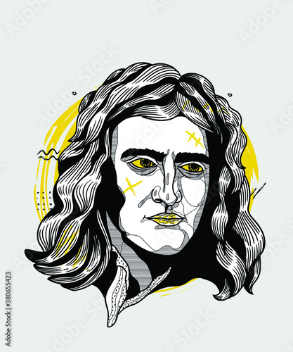 Fotografia Isaac Newton. Yellow crazy.