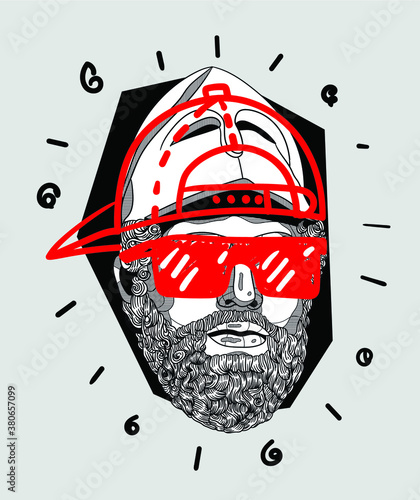 Crazy red style. Pericles with the Corinthian Helmet.