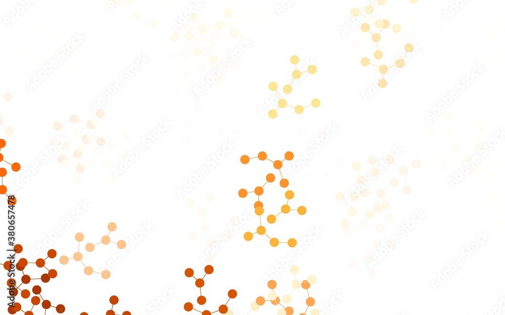 Light Orange vector template with artificial intelligence structure.