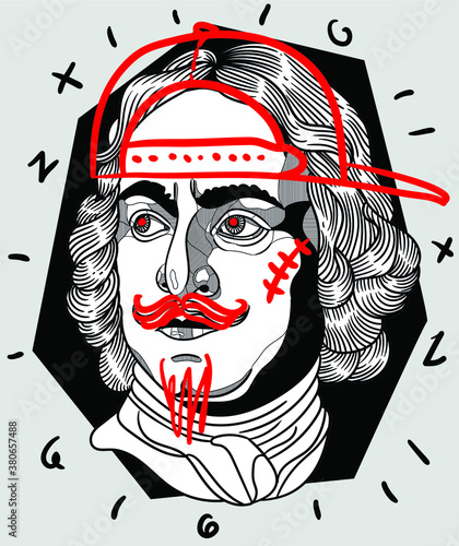 Crazy red style. Peter I. 