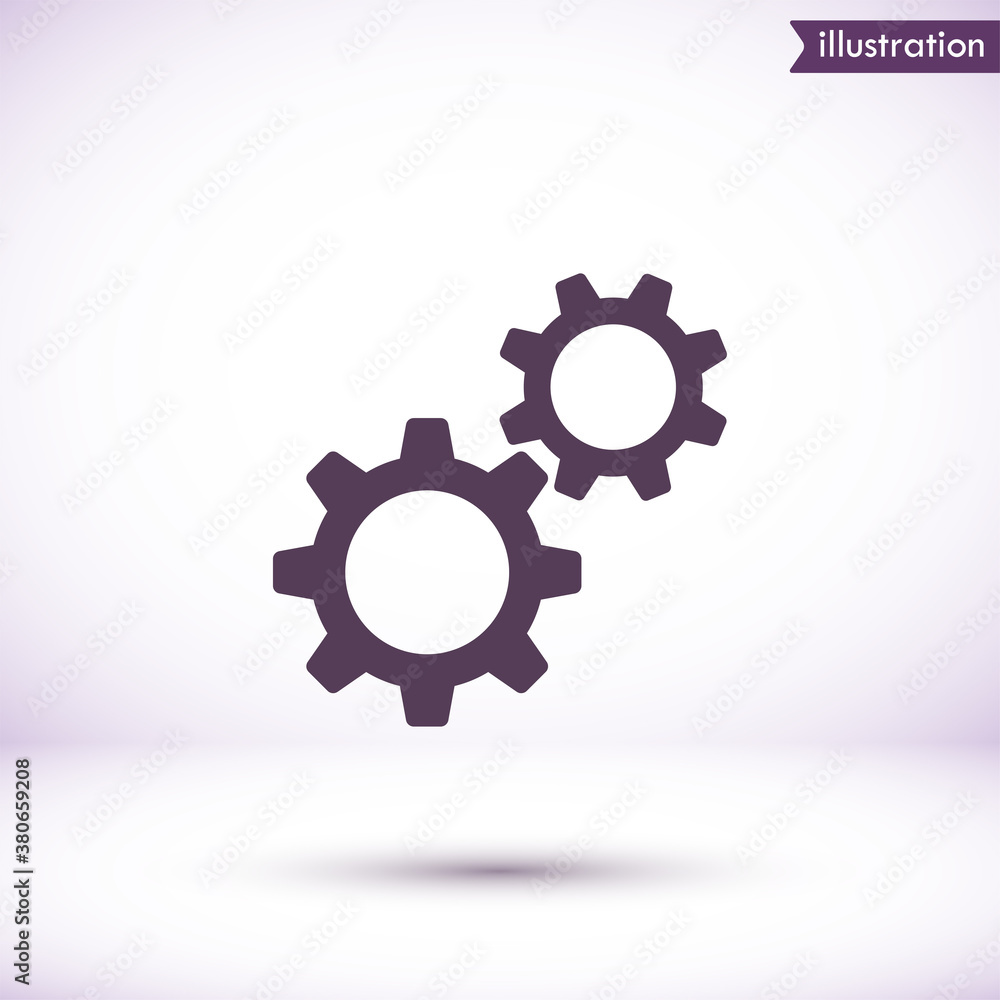 Gears vector icon , lorem ipsum Flat design Gears vector icon , lorem ipsum Flat design